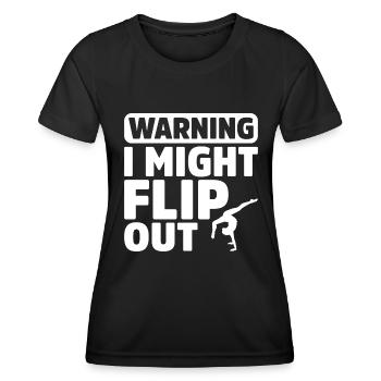 Gymnastique Acrobaties Cheerleading Gymnaste Gymnastique au sol - T-shirt sport Femme - noir - Devant - AI Model Female 172 light (172cm)