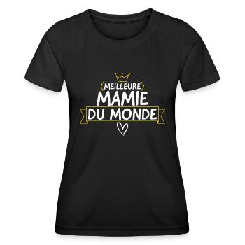 Meilleure mamie du monde. - T-shirt sport Femme - noir - Devant - AI Model Female 172 light (172cm)