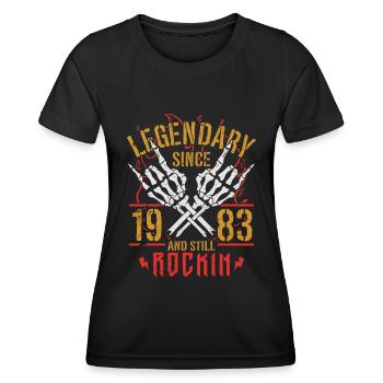 Legendary since 1983 Vintage Birthday Gift - Women's Functional T-Shirt - black - Front - AI Model Female 172 light (172cm)