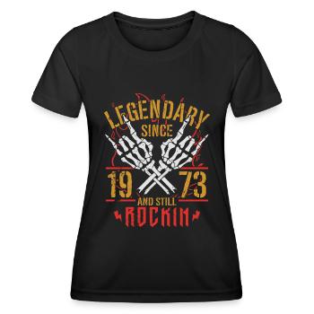 Legendary since 1973 Vintage Birthday Gift - Women's Functional T-Shirt - black - Front - AI Model Female 172 light (172cm)