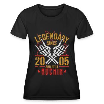 Legendary since 2005 Vintage Birthday Gift - Women's Functional T-Shirt - black - Front - AI Model Female 172 light (172cm)