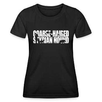COARSE HAIRED STYRIAN HOUND Hunting Dogs Wilsigns - Women's Functional T-Shirt - black - Front - AI Model Female 172 light (172cm)