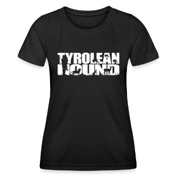 TYROLEAN HOUND Hunting Dog Wilsigns Hunting Dog Hunter - Women's Functional T-Shirt - black - Front - AI Model Female 172 light (172cm)
