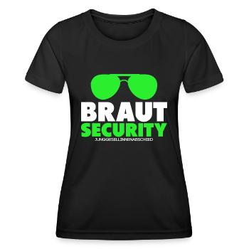 Junggesellinnenabschied Braut Security Hochzeit - Frauen Funktions-T-Shirt - Schwarz - Vorne - AI Model Female 172 light (172cm)