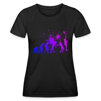 Paddle Tennis Paddle Women's Paddle Court Paddle Tennis - Women's Functional T-Shirt - black - Front - AI Model Female 172 light (172cm)