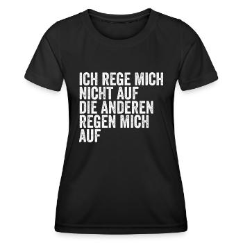 Gelassenheits-Spruch - Frauen Funktions-T-Shirt - Schwarz - Vorne - AI Model Female 172 light (172cm)