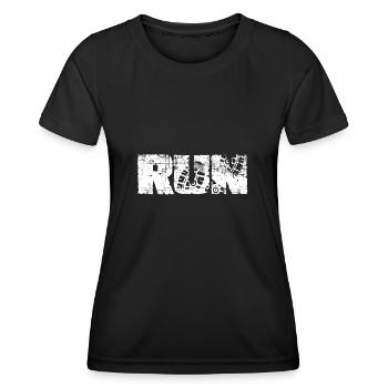 Sport - Frauen Funktions-T-Shirt - Schwarz - Vorne - AI Model Female 172 light (172cm)