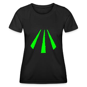 Celtic symbol Awen green - Women's Functional T-Shirt - black - Front - AI Model Female 172 light (172cm)