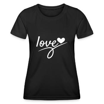 Liebe Valentinstag Romantisch - Frauen Funktions-T-Shirt - Schwarz - Vorne - AI Model Female 172 light (172cm)