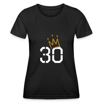 30 years old - Women's Functional T-Shirt - black - Front - AI Model Female 172 light (172cm)