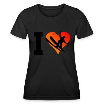 Ski Freestyle Freestyle Ski Slopestyle Herren - Frauen Funktions-T-Shirt - Schwarz - Vorne - AI Model Female 172 light (172cm)