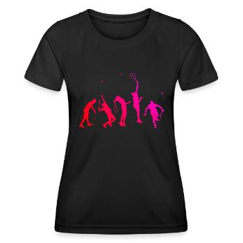 Tennis spielen Tennisspielen Tennisspieler - Frauen Funktions-T-Shirt - Schwarz - Vorne - AI Model Female 172 light (172cm)