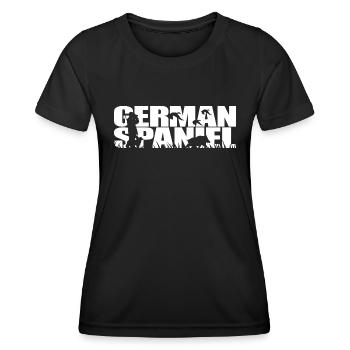 GERMAN SPANIEL Hunting Dogs Hunting Dog Hunter Wilsigns - Women's Functional T-Shirt - black - Front - AI Model Female 172 light (172cm)