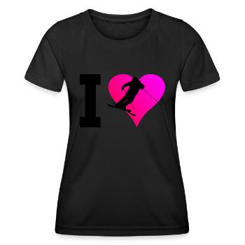 Herren Slopestyle Ski Freestyle Ski Jumping - Frauen Funktions-T-Shirt - Schwarz - Vorne - AI Model Female 172 light (172cm)