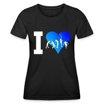 Tennisspielen Tennisspieler Damen Tennis spielen - Frauen Funktions-T-Shirt - Schwarz - Vorne - AI Model Female 172 light (172cm)