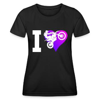 Dirt Biker Dirt Bike Motocross Dirt Bike Men - Women's Functional T-Shirt - black - Front - AI Model Female 172 light (172cm)
