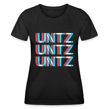 Untz Untz Techno Rave Club Electro Music Raver - T-shirt sport Femme - noir - Devant - AI Model Female 172 light (172cm)