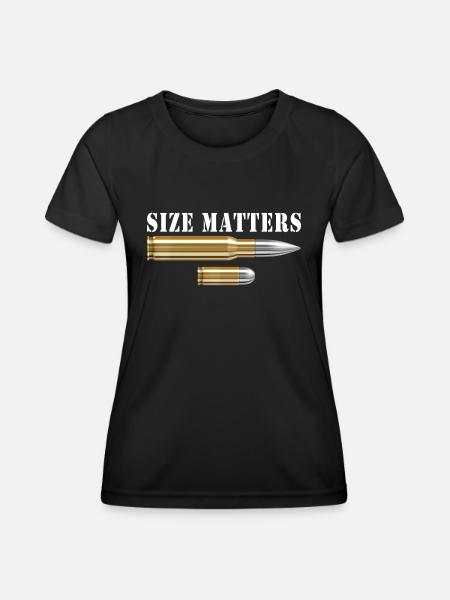 Size matters - Frauen Funktions-T-Shirt - Schwarz