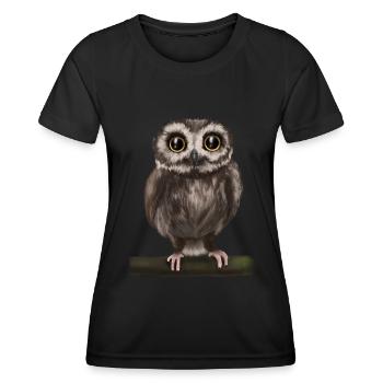 Eagle owl - Women's Functional T-Shirt - black - Front - AI Model Female 172 light (172cm)