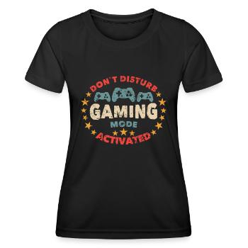 Spielmodus Nicht stören aktiviert lustig gaming - Frauen Funktions-T-Shirt - Schwarz - Vorne - AI Model Female 172 light (172cm)