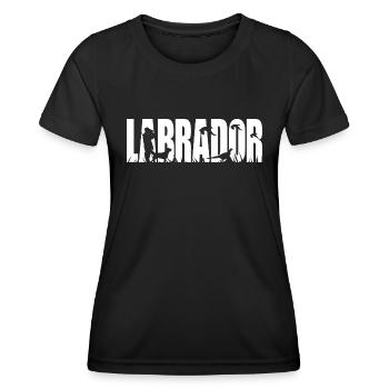 LABRADOR Hunting Dog Hunting Dogs Labbi Wilsigns - Women's Functional T-Shirt - black - Front - AI Model Female 172 light (172cm)