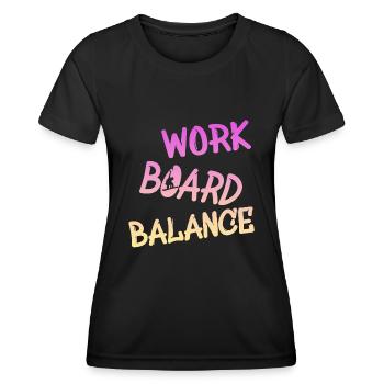 Snowboarding Snowboarder Snowboard Grab Freestsyle - Frauen Funktions-T-Shirt - Schwarz - Vorne - AI Model Female 172 light (172cm)