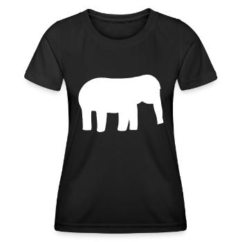 Éléphant Bébé Symbole Animal - T-shirt sport Femme - noir - Devant - AI Model Female 172 light (172cm)