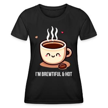 Brauend und heiß - Frauen Funktions-T-Shirt - Schwarz - Vorne - AI Model Female 172 light (172cm)