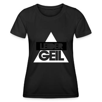 LEIDER GEIL - Frauen Funktions-T-Shirt - Schwarz - Vorne - AI Model Female 172 light (172cm)