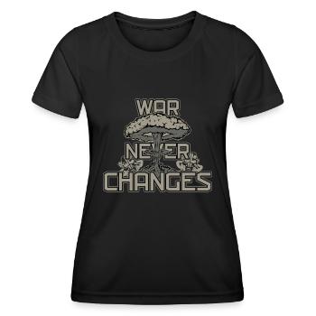 La guerre militaire ne change jamais - T-shirt sport Femme - noir - Devant - AI Model Female 172 light (172cm)