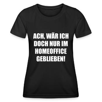 Homeoffice, Arbeit, arbeiten, zu Hause, Stress Job - Frauen Funktions-T-Shirt - Schwarz - Vorne - AI Model Female 172 light (172cm)