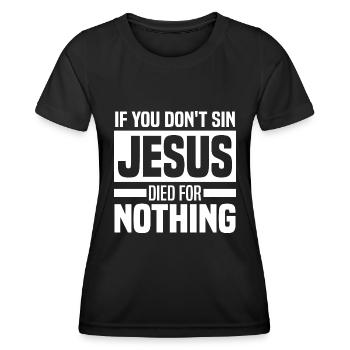 Anti Religion - Women's Functional T-Shirt - black - Front - AI Model Female 172 light (172cm)