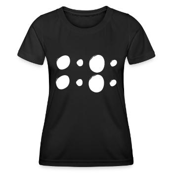 Motifs Cercles Cercles Formes - T-shirt sport Femme - noir - Devant - AI Model Female 172 light (172cm)