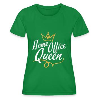 Team Home Office Queen - Digital Video Home Work - Women's Functional T-Shirt - kelly green - Front - AI Model Female 172 dark (172cm)