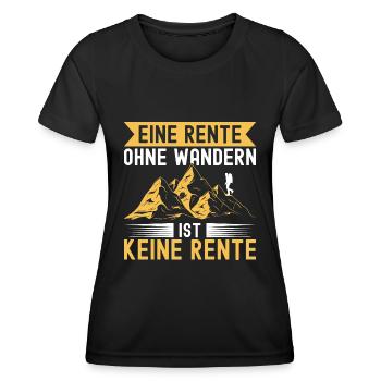 Wandern Bergsteigen Wanderer Natur Berge - Frauen Funktions-T-Shirt - Schwarz - Vorne - AI Model Female 172 light (172cm)
