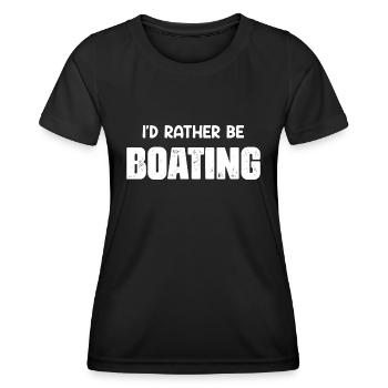 Ich würde lieber Boot fahren - Frauen Funktions-T-Shirt - Schwarz - Vorne - AI Model Female 172 light (172cm)