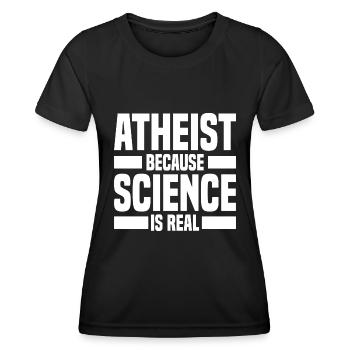 Atheismus Sprüche - Frauen Funktions-T-Shirt - Schwarz - Vorne - AI Model Female 172 light (172cm)