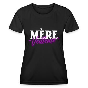 Mère veilleuse. Mère merveilleuse - T-shirt sport Femme - noir - Devant - AI Model Female 172 light (172cm)