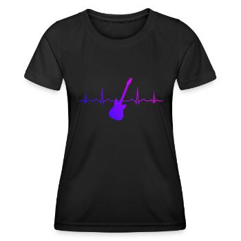 Guitar Gitarre Gitarrist Herren Guitar Player - Frauen Funktions-T-Shirt - Schwarz - Vorne - AI Model Female 172 light (172cm)