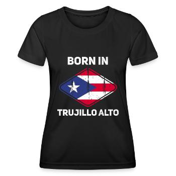 Porto Rico - T-shirt sport Femme - noir - Devant - AI Model Female 172 light (172cm)