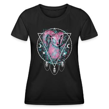 Aries Zodiac Sign - Women's Functional T-Shirt - black - Front - AI Model Female 172 light (172cm)