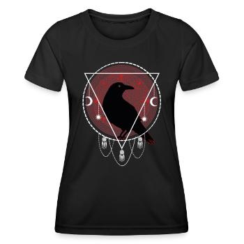 Raven Norse mythology Celts - Women's Functional T-Shirt - black - Front - AI Model Female 172 light (172cm)