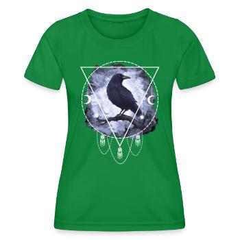 Raven Crow Gothique - T-shirt sport Femme - vert - Devant - AI Model Female 172 dark (172cm)