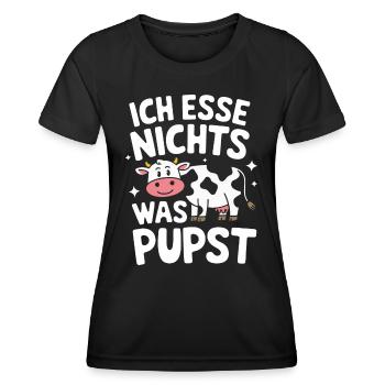 Végétarien Végétalien Végétarien Végétarien - T-shirt sport Femme - noir - Devant - AI Model Female 172 light (172cm)