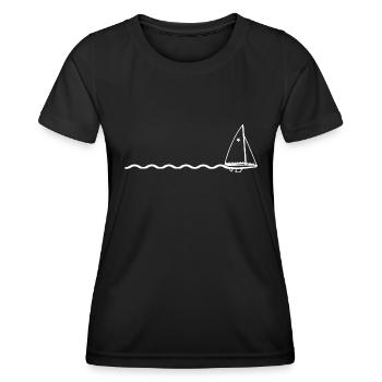 Seegeln - Schiff - Meer - Boot - Frauen Funktions-T-Shirt - Schwarz - Vorne - AI Model Female 172 light (172cm)