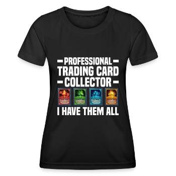 Trading Cards - Frauen Funktions-T-Shirt - Schwarz - Vorne - AI Model Female 172 light (172cm)