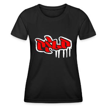 Oslo Grafitti - Frauen Funktions-T-Shirt - Schwarz - Vorne - AI Model Female 172 light (172cm)