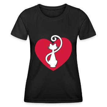 Katzendame - Dame aux chats - Dame de chat - T-shirt sport Femme - noir - Devant - AI Model Female 172 light (172cm)