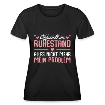 Ruhestand Pension Rentnerin - Frauen Funktions-T-Shirt - Schwarz - Vorne - AI Model Female 172 light (172cm)
