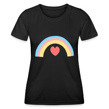 herz regenbogen form symbol formen - Frauen Funktions-T-Shirt - Schwarz - Vorne - AI Model Female 172 light (172cm)
